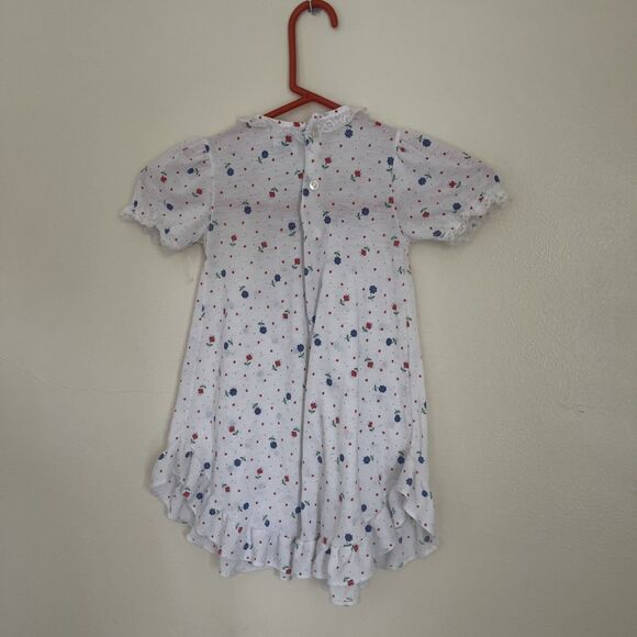 Vintage 90s Kids & More Toddler Lace Trimmed Daisy Print Maxi Sleep Dress- 2T - Picture 6 of 6